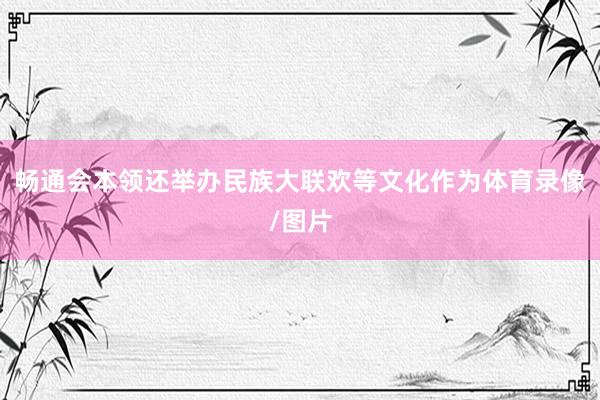 畅通会本领还举办民族大联欢等文化作为体育录像/图片