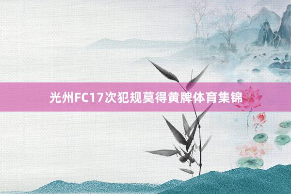 光州FC17次犯规莫得黄牌体育集锦