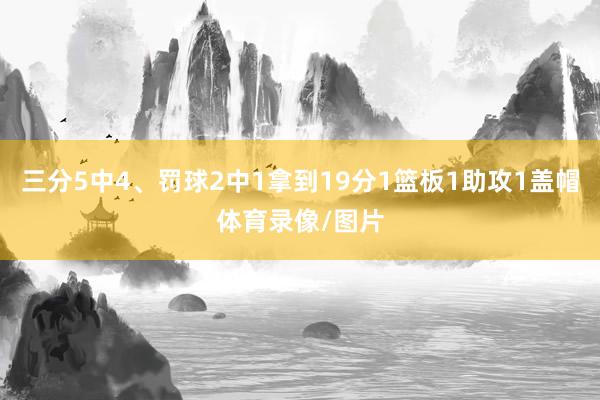 三分5中4、罚球2中1拿到19分1篮板1助攻1盖帽体育录像/图片