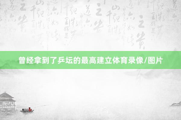 曾经拿到了乒坛的最高建立体育录像/图片