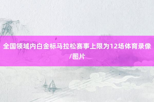 全国领域内白金标马拉松赛事上限为12场体育录像/图片