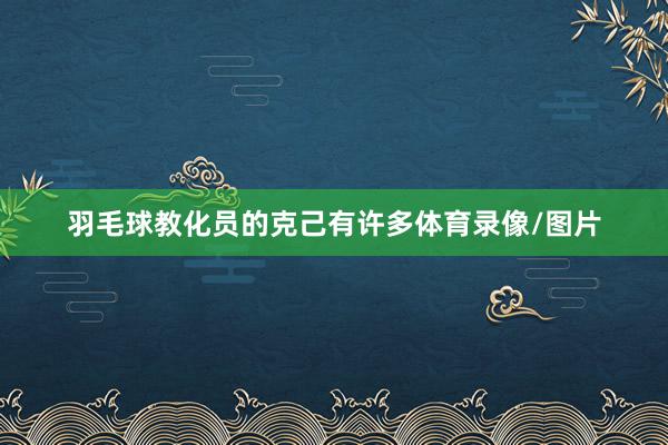 羽毛球教化员的克己有许多体育录像/图片