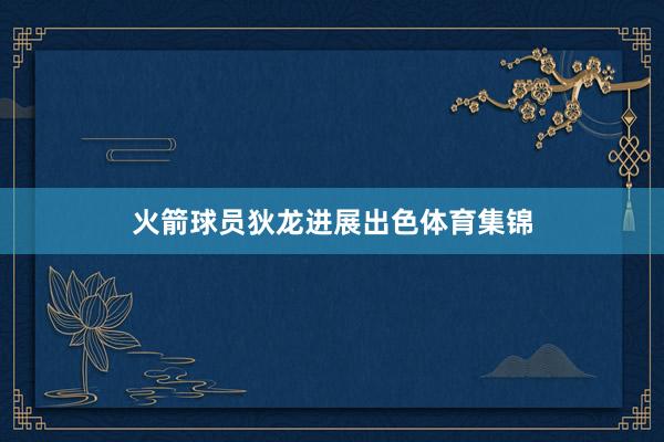 火箭球员狄龙进展出色体育集锦