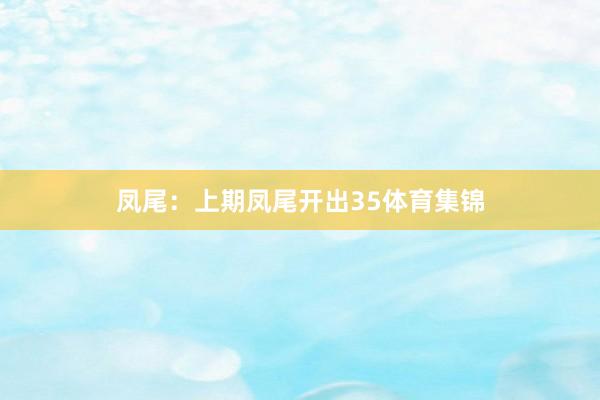 凤尾：上期凤尾开出35体育集锦