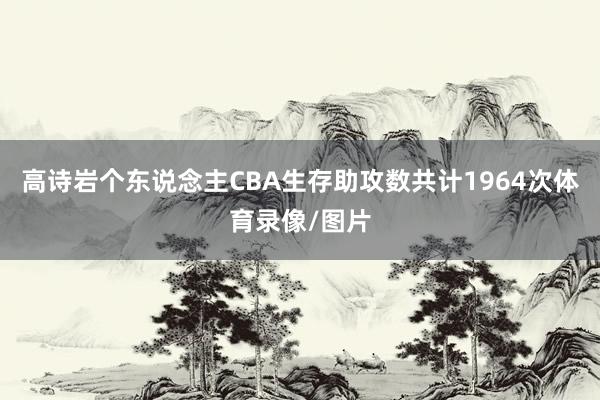 高诗岩个东说念主CBA生存助攻数共计1964次体育录像/图片
