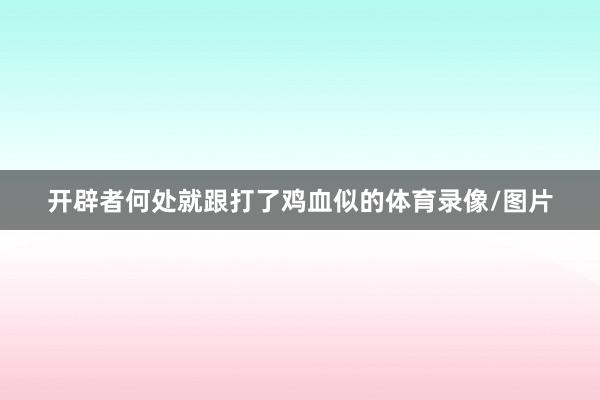 开辟者何处就跟打了鸡血似的体育录像/图片