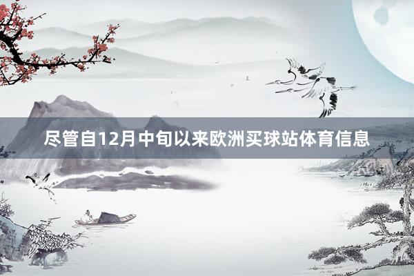 尽管自12月中旬以来欧洲买球站体育信息