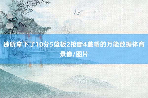 徐昕拿下了10分5篮板2抢断4盖帽的万能数据体育录像/图片