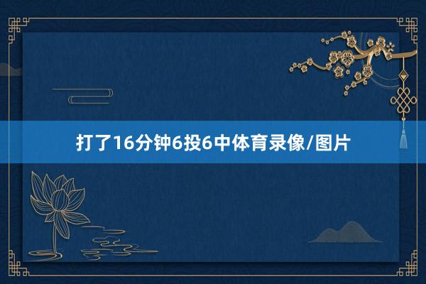 打了16分钟6投6中体育录像/图片