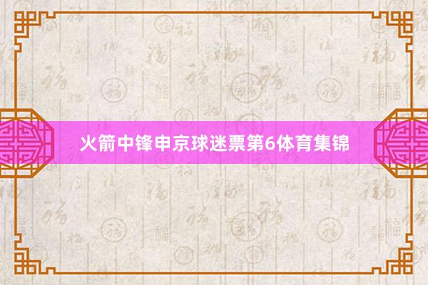 火箭中锋申京球迷票第6体育集锦