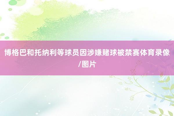 博格巴和托纳利等球员因涉嫌赌球被禁赛体育录像/图片