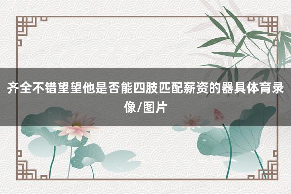 齐全不错望望他是否能四肢匹配薪资的器具体育录像/图片