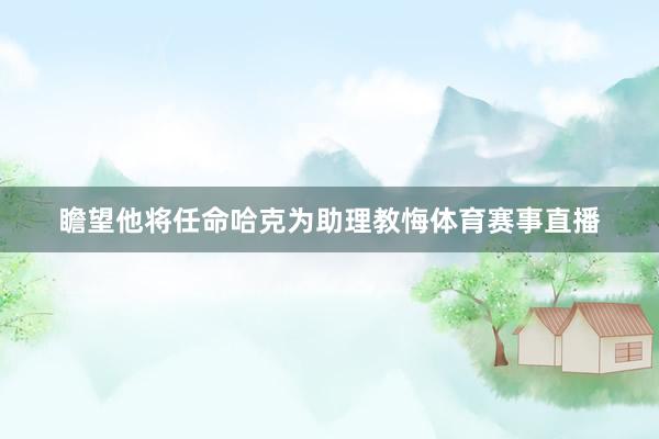 瞻望他将任命哈克为助理教悔体育赛事直播