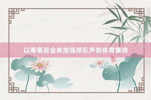 以筹集资金来加强球队声势体育集锦