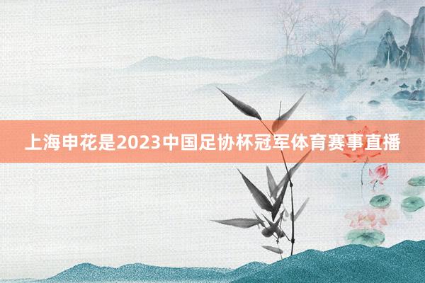 上海申花是2023中国足协杯冠军体育赛事直播