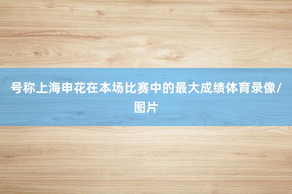 号称上海申花在本场比赛中的最大成绩体育录像/图片