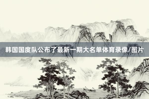 韩国国度队公布了最新一期大名单体育录像/图片