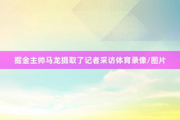 掘金主帅马龙摄取了记者采访体育录像/图片