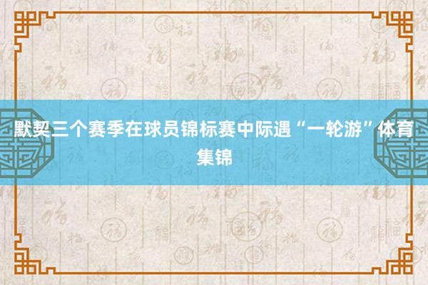 默契三个赛季在球员锦标赛中际遇“一轮游”体育集锦