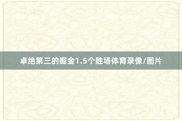 卓绝第三的掘金1.5个胜场体育录像/图片