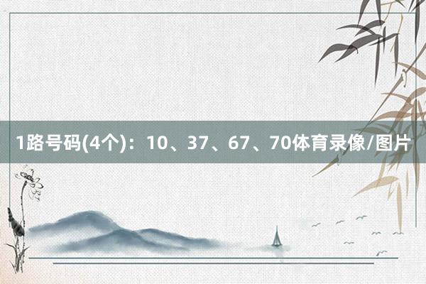 1路号码(4个)：10、37、67、70体育录像/图片