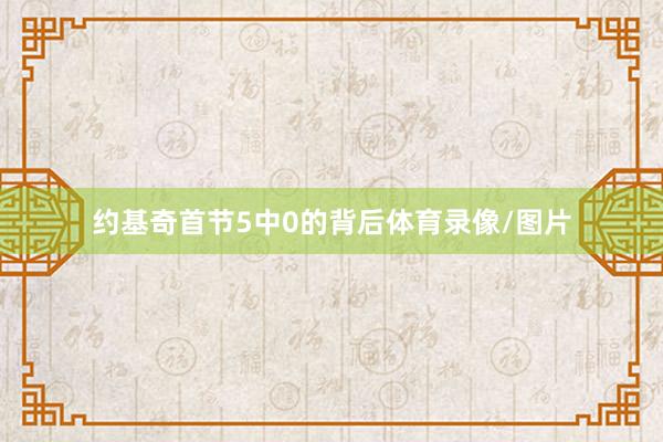 约基奇首节5中0的背后体育录像/图片