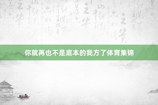 你就再也不是底本的我方了体育集锦