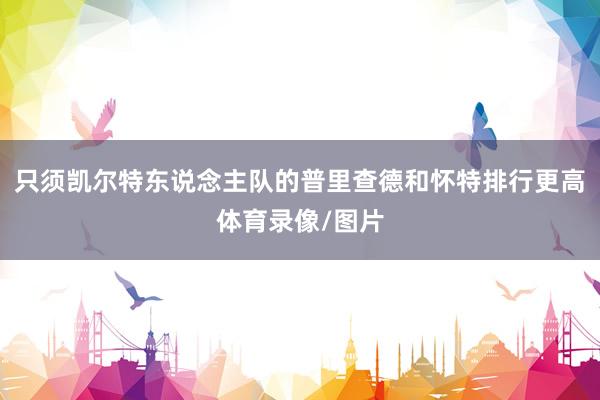 只须凯尔特东说念主队的普里查德和怀特排行更高体育录像/图片