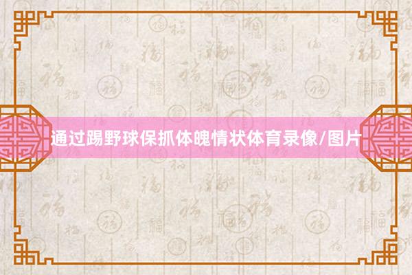 通过踢野球保抓体魄情状体育录像/图片