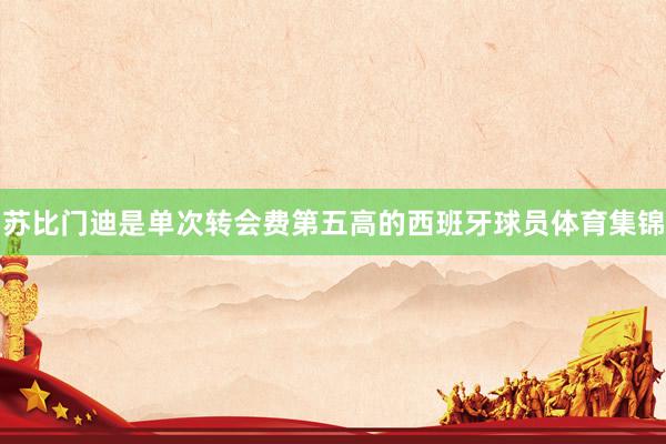苏比门迪是单次转会费第五高的西班牙球员体育集锦