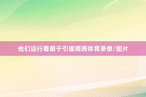 他们运行着眼于引援阛阓体育录像/图片