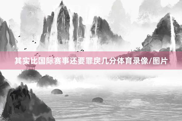 其实比国际赛事还要罪戾几分体育录像/图片