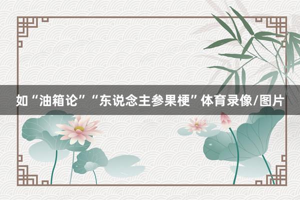 如“油箱论”“东说念主参果梗”体育录像/图片
