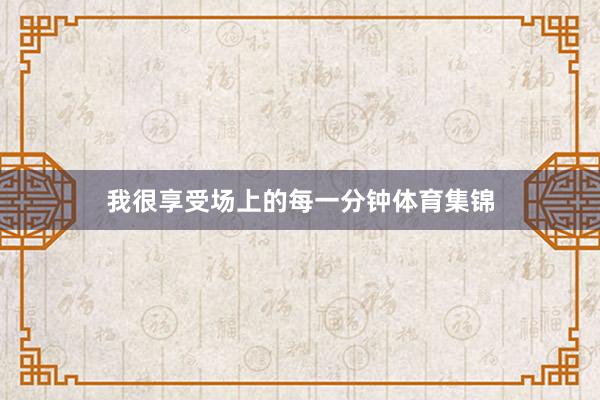 我很享受场上的每一分钟体育集锦