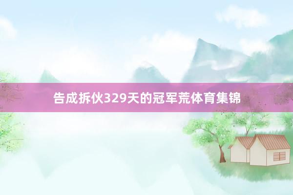 告成拆伙329天的冠军荒体育集锦