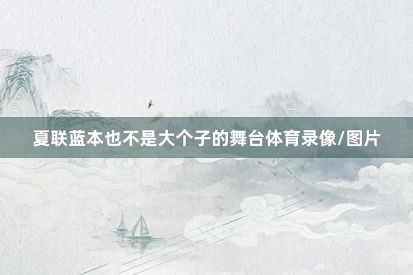 夏联蓝本也不是大个子的舞台体育录像/图片