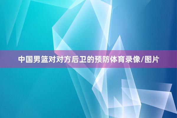 中国男篮对对方后卫的预防体育录像/图片