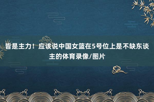 皆是主力！应该说中国女篮在5号位上是不缺东谈主的体育录像/图片
