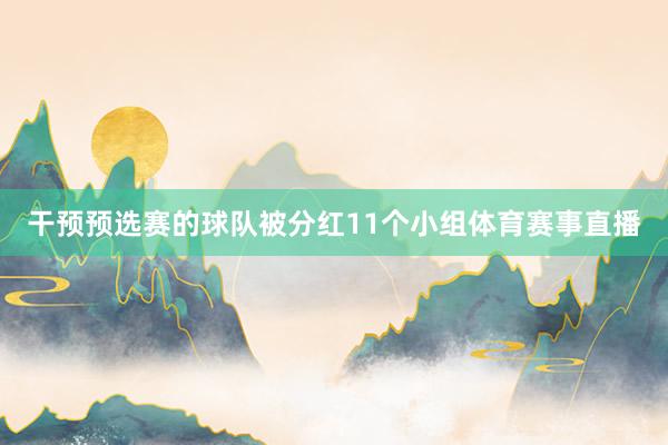 干预预选赛的球队被分红11个小组体育赛事直播