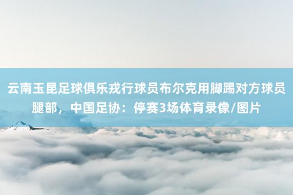 云南玉昆足球俱乐戎行球员布尔克用脚踢对方球员腿部，中国足协：停赛3场体育录像/图片