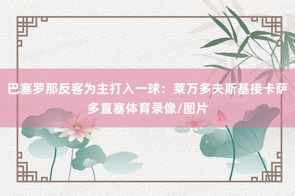 巴塞罗那反客为主打入一球：莱万多夫斯基接卡萨多直塞体育录像/图片