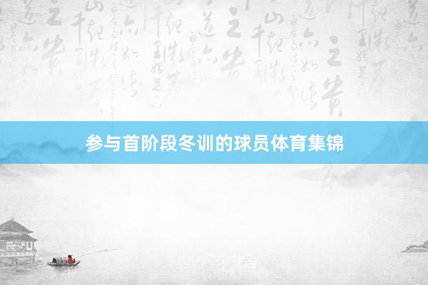 参与首阶段冬训的球员体育集锦