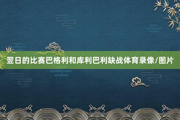 翌日的比赛巴格利和库利巴利缺战体育录像/图片