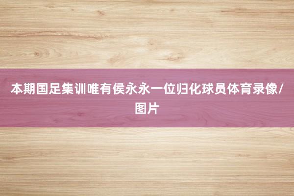 本期国足集训唯有侯永永一位归化球员体育录像/图片