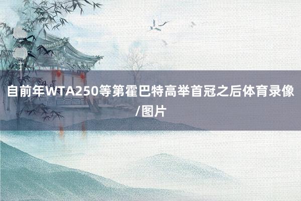 自前年WTA250等第霍巴特高举首冠之后体育录像/图片