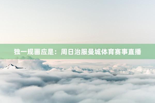 独一规画应是:周日治服曼城体育赛事直播