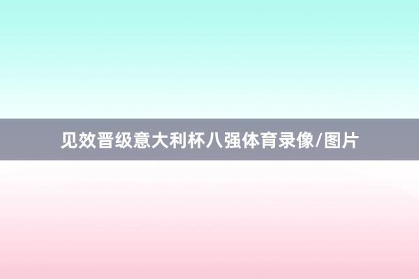 见效晋级意大利杯八强体育录像/图片