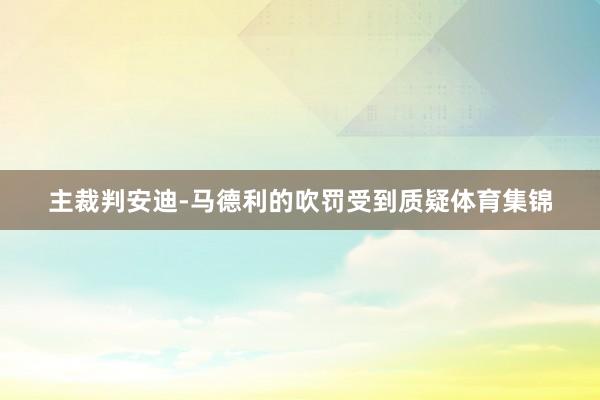 主裁判安迪-马德利的吹罚受到质疑体育集锦