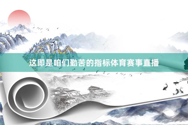 这即是咱们勤苦的指标体育赛事直播