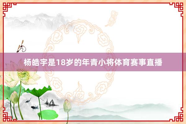 杨皓宇是18岁的年青小将体育赛事直播
